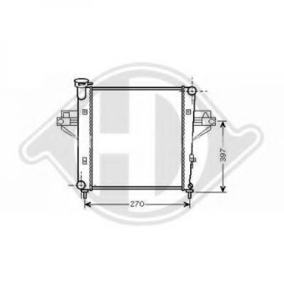 Радиатор, охлаждение двигателя DIEDERICHS 8260000