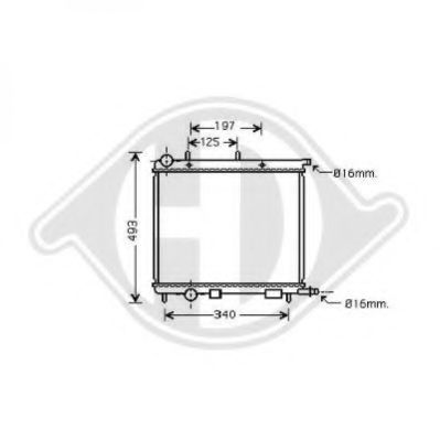 Радиатор, охлаждение двигателя DIEDERICHS 8400505