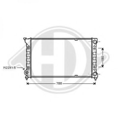 Радиатор, охлаждение двигателя DIEDERICHS 8500855