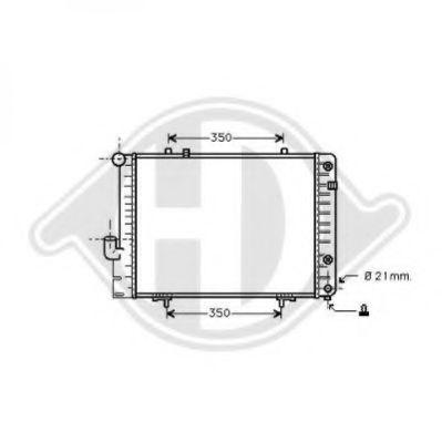 Радиатор, охлаждение двигателя DIEDERICHS 8501150