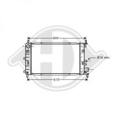 Радиатор, охлаждение двигателя DIEDERICHS 8502083