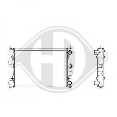 Радиатор, охлаждение двигателя DIEDERICHS 8502109