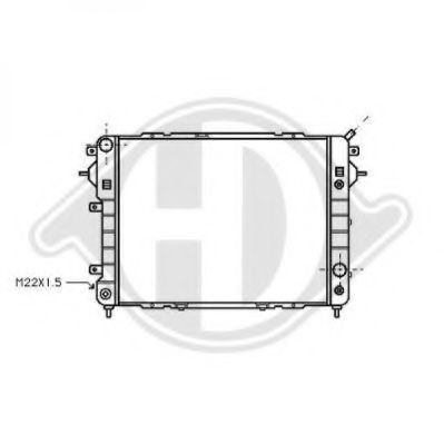 Радиатор, охлаждение двигателя DIEDERICHS 8503842