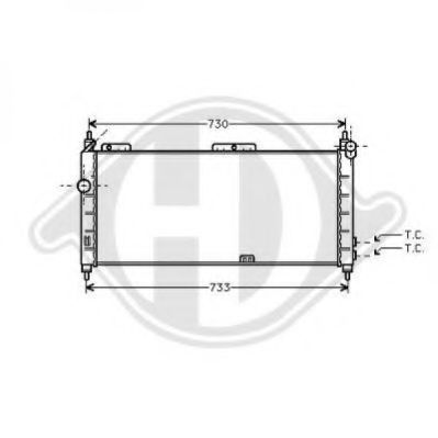 Радиатор, охлаждение двигателя DIEDERICHS 8507116