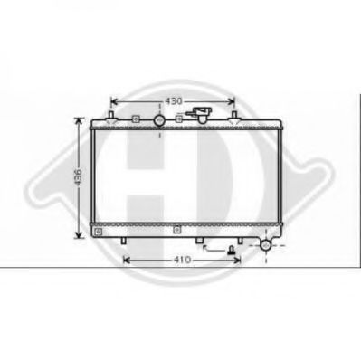 Радиатор, охлаждение двигателя DIEDERICHS 8654105