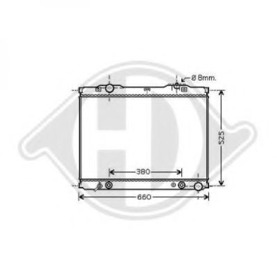 Радиатор, охлаждение двигателя DIEDERICHS 8658506
