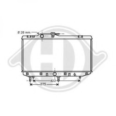 Радиатор, охлаждение двигателя DIEDERICHS 8663301