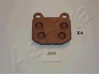 Комплект тормозных колодок, дисковый тормоз ASHIKA 51-05-506