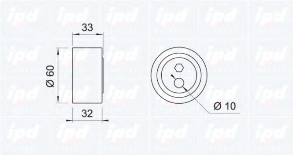 Натяжной ролик, ремень ГРМ IPD 140201