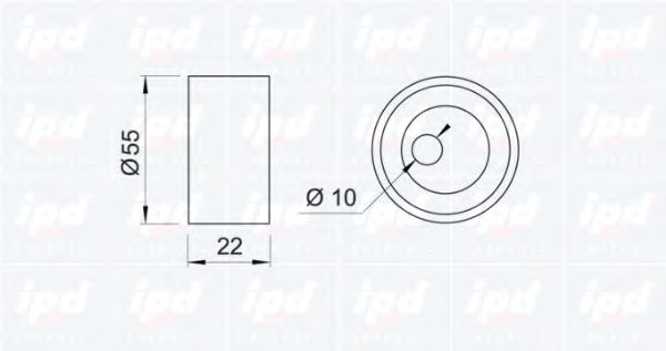 Натяжной ролик, ремень ГРМ IPD 140334