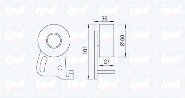 Натяжной ролик, ремень ГРМ IPD 140352