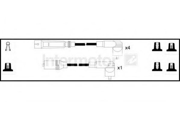 Комплект проводов зажигания STANDARD 76301