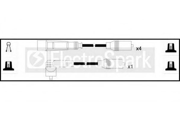 Комплект проводов зажигания STANDARD OEK715