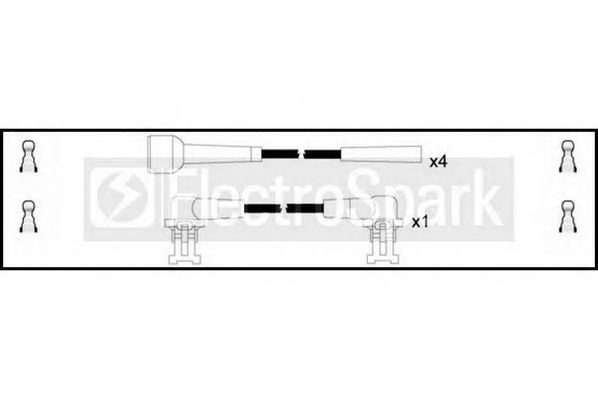 Комплект проводов зажигания STANDARD OEK045