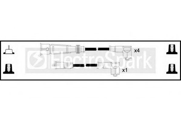 Комплект проводов зажигания STANDARD OEK876