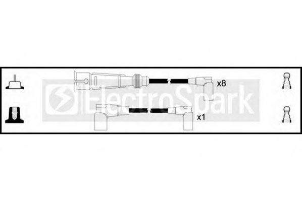 Комплект проводов зажигания STANDARD OEK268