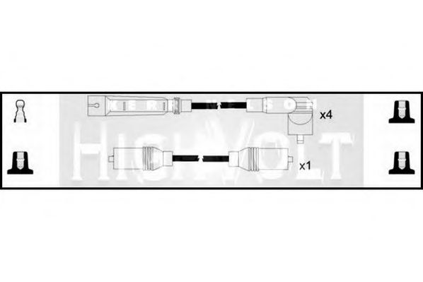 Комплект проводов зажигания STANDARD OEF517