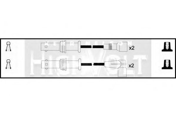 Комплект проводов зажигания STANDARD OEF403