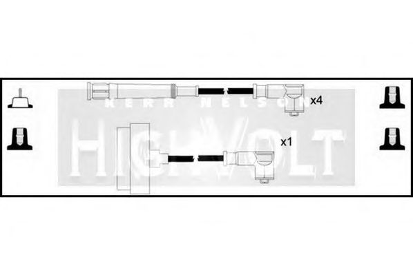 Комплект проводов зажигания STANDARD OEF431