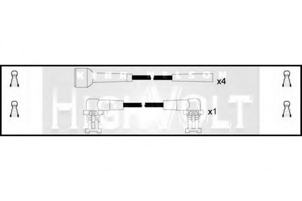 Комплект проводов зажигания STANDARD OEF098