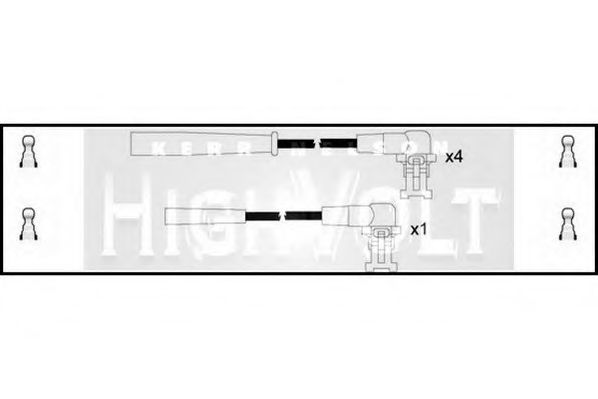 Комплект проводов зажигания STANDARD OEF095