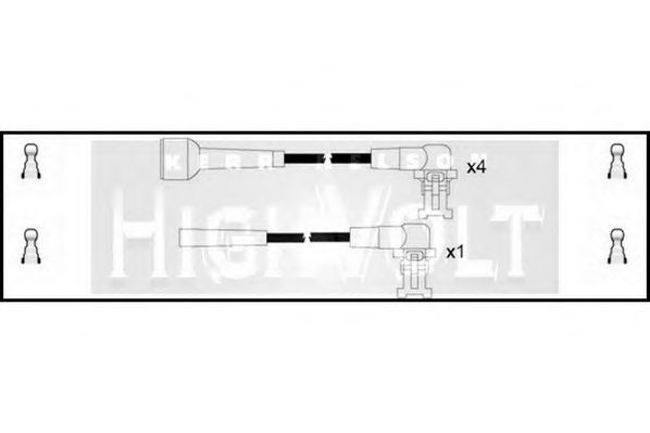 Комплект проводов зажигания STANDARD OEF334