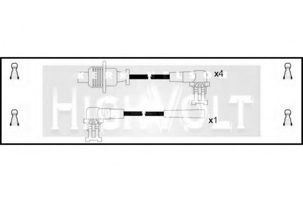 Комплект проводов зажигания STANDARD OEF096