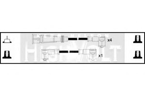 Комплект проводов зажигания STANDARD OEF388