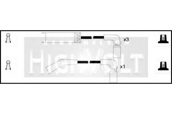Комплект проводов зажигания STANDARD OEF634