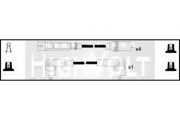 Комплект проводов зажигания STANDARD OEF519