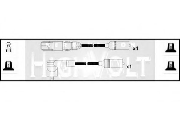 Комплект проводов зажигания STANDARD OEF982