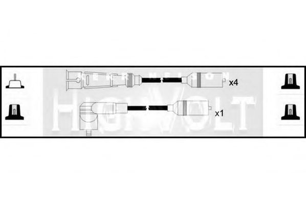 Комплект проводов зажигания STANDARD OEF1014