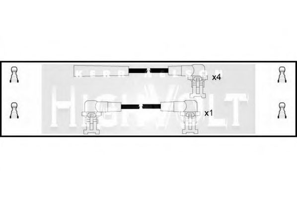 Комплект проводов зажигания STANDARD OEF917