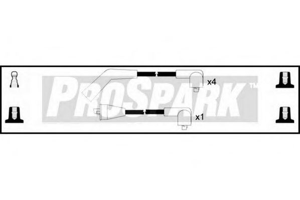 Комплект проводов зажигания STANDARD OES121