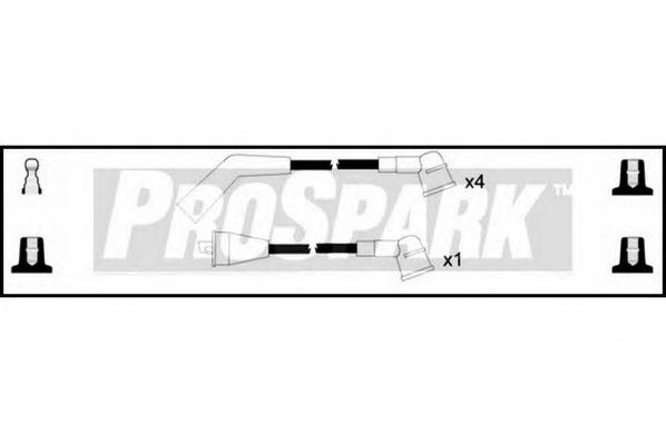 Комплект проводов зажигания STANDARD OES1238