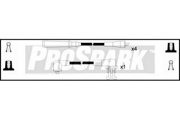 Комплект проводов зажигания STANDARD OES142