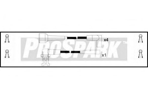 Комплект проводов зажигания STANDARD OES143