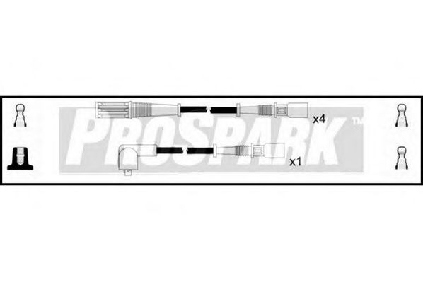 Комплект проводов зажигания STANDARD OES167