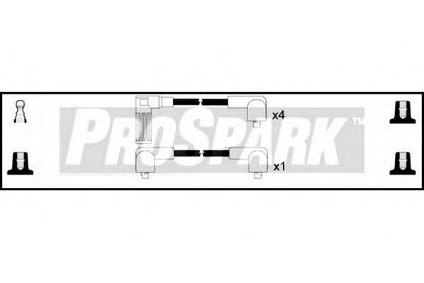 Комплект проводов зажигания STANDARD OES175