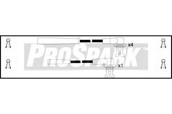 Комплект проводов зажигания STANDARD OES179