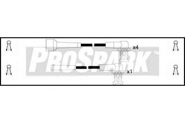 Комплект проводов зажигания STANDARD OES180