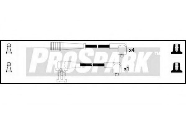 Комплект проводов зажигания STANDARD OES183