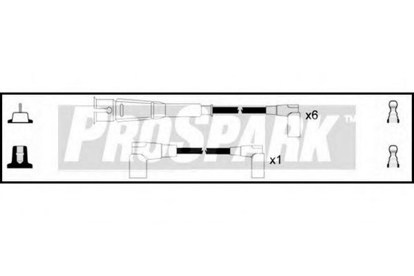 Комплект проводов зажигания STANDARD OES233