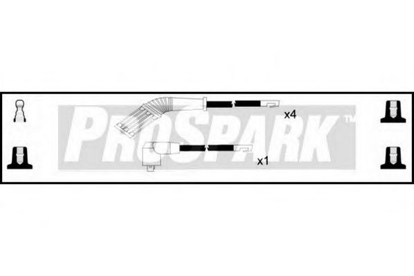 Комплект проводов зажигания STANDARD OES302