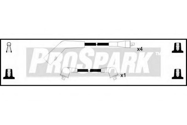 Комплект проводов зажигания STANDARD OES532