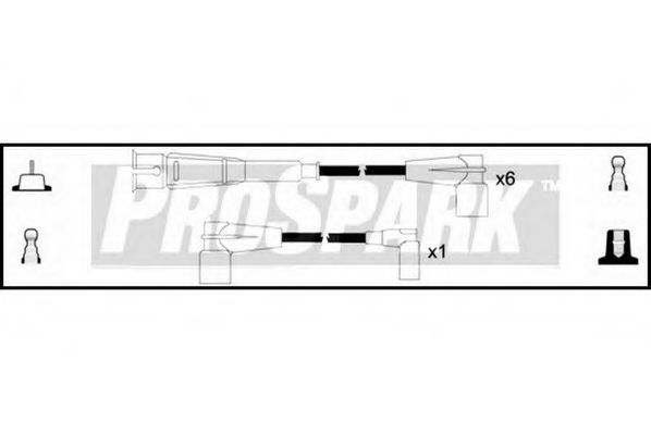 Комплект проводов зажигания STANDARD OES541