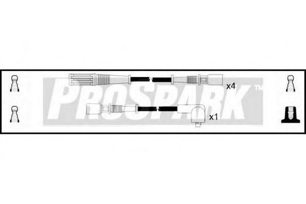 Комплект проводов зажигания STANDARD OES543