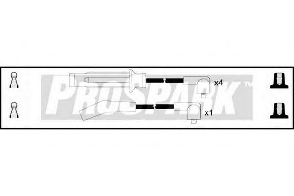 Комплект проводов зажигания STANDARD OES602