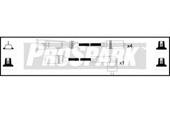 Комплект проводов зажигания STANDARD OES608