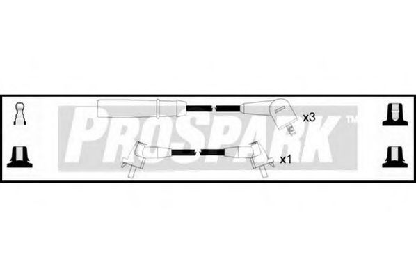 Комплект проводов зажигания STANDARD OES677